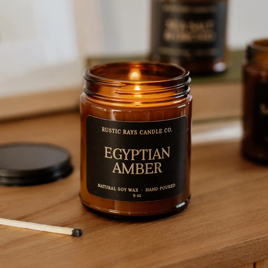 Egyptian Amber Soy Candle - Amber Jar - 9 oz