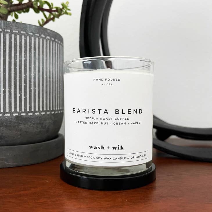 Barista Blend Soy Wax Candle | Hazelnut Coffee - 1 Wick